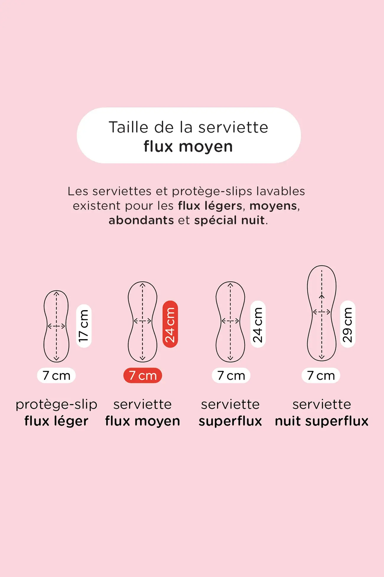 Serviette hygiénique lavable flux MOYEN - Image 4